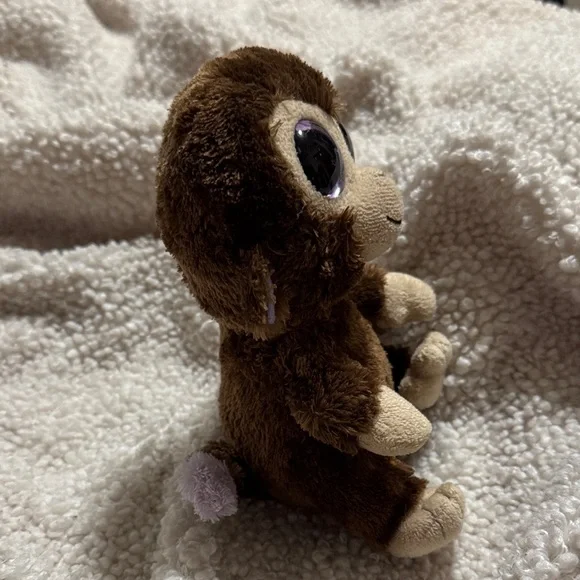 Ty Brown and Purple Coconut the Plush Monkey Stuffed Animal - Picture 4 of 5
